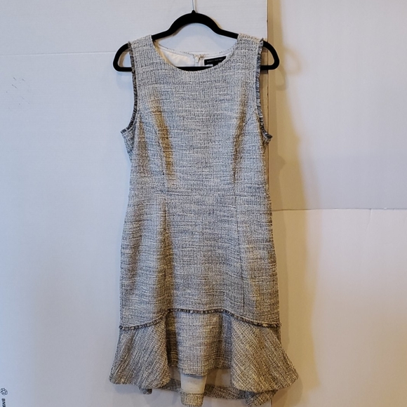 SOLD!! BANANA REPUBLIC Tweed Peplum Dress - Size 12 - Picture 1 of 6